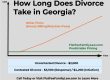 How Long Does Divorce Take in Georgia?