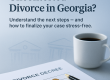 Georgia uncontested divorce paperwork and pen on desk – Flat Fee Family Law