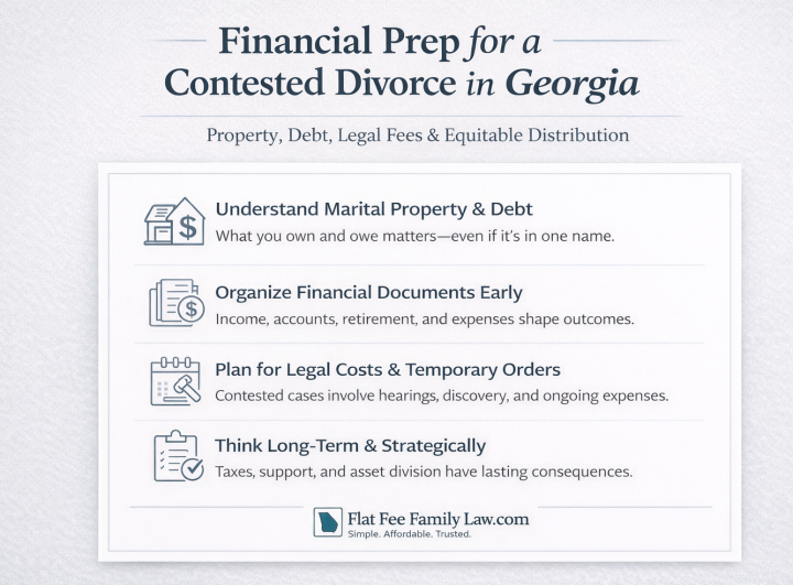 How to Prepare Financially for a Contested Divorce in Georgia