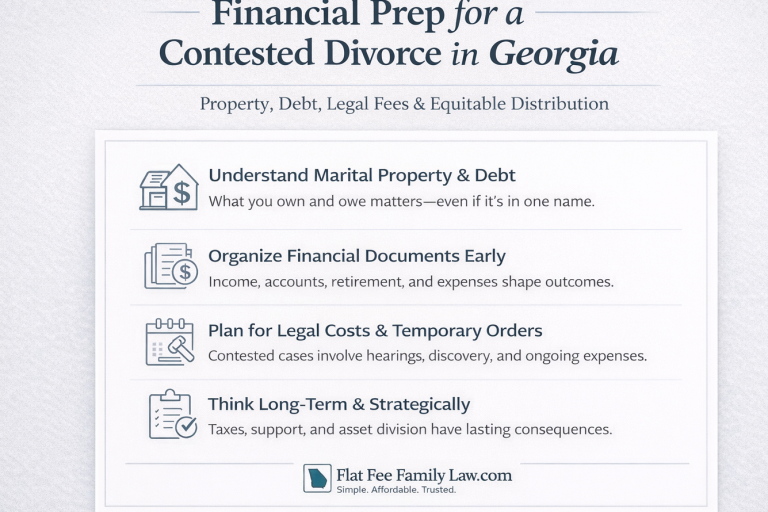 How to Prepare Financially for a Contested Divorce in Georgia