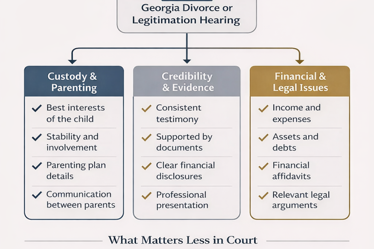 What Judges Look for at a Georgia Divorce Hearing
