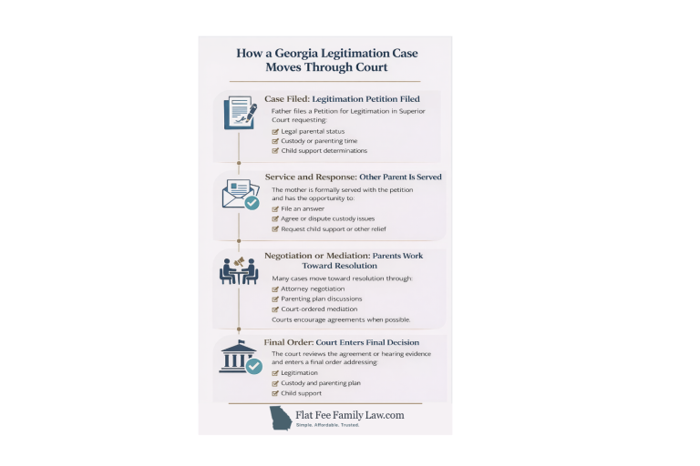 Steps in a Georgia legitimation case from filing through final court order