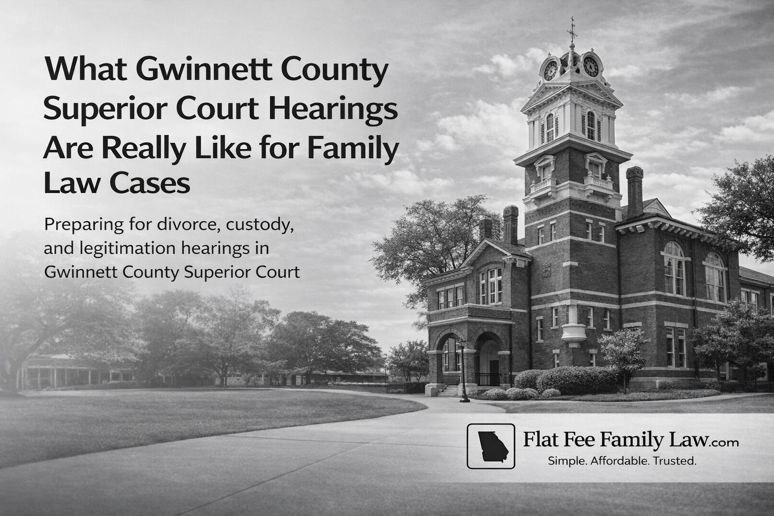 Gwinnett County Superior Court in Lawrenceville Georgia where family law hearings are held Gwinnett County Superior Court in Lawrenceville Georgia where family law hearings are held