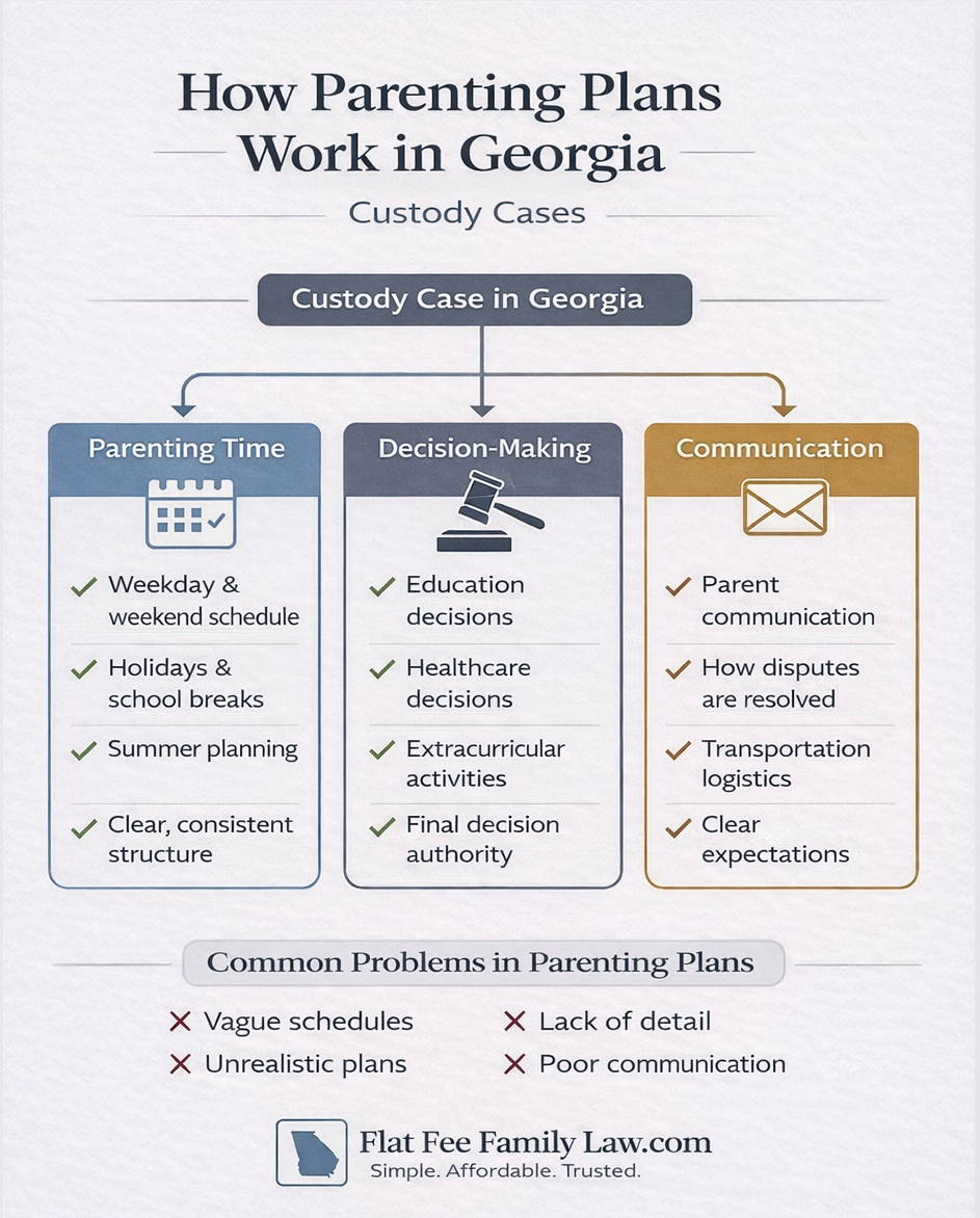 How Parenting Plans Actually Work in Georgia Custody Cases How Parenting Plans Actually Work in Georgia Custody Cases