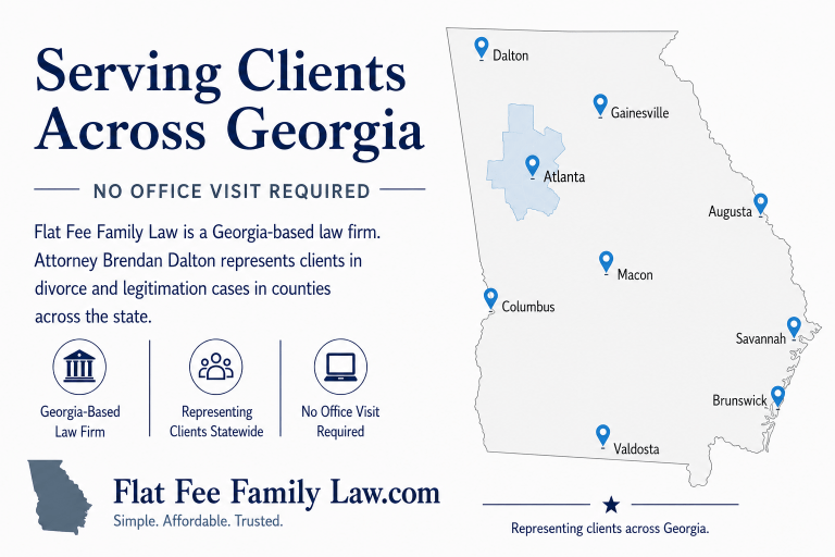 Flat Fee Divorce & Legitimation Lawyer Georgia (No Office Visit Required)