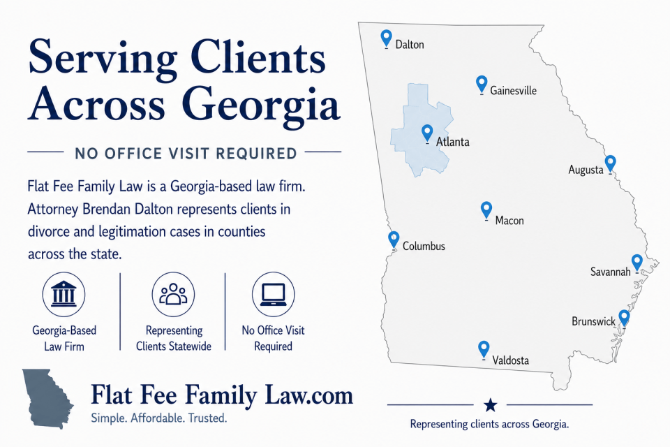 Flat Fee Divorce & Legitimation Lawyer Georgia (No Office Visit Required)