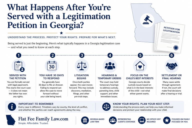 Georgia legitimation process after being served with custody and parental rights paperwork