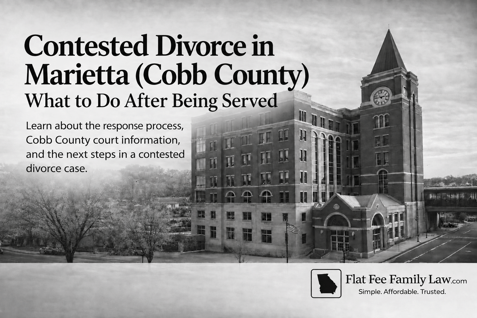 Contested Divorce in Marietta Cobb County – What to Do After Being Served Contested divorce in Marietta, Cobb County, Georgia — what to do after being served with divorce papers.
